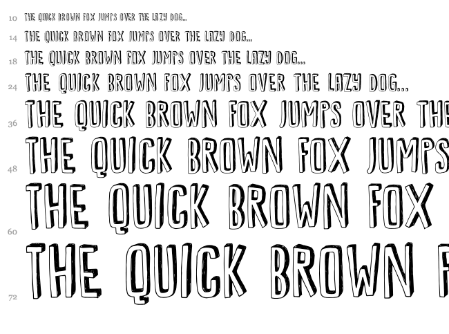 DK Kwark font waterfall